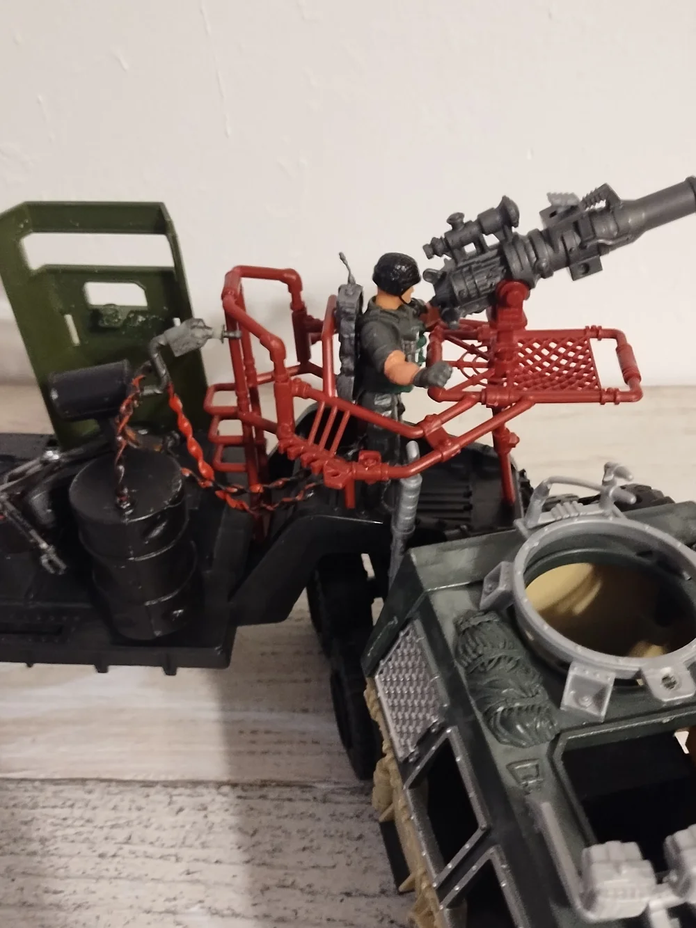 Military Transport Playset - Green and Red Tactical Truck